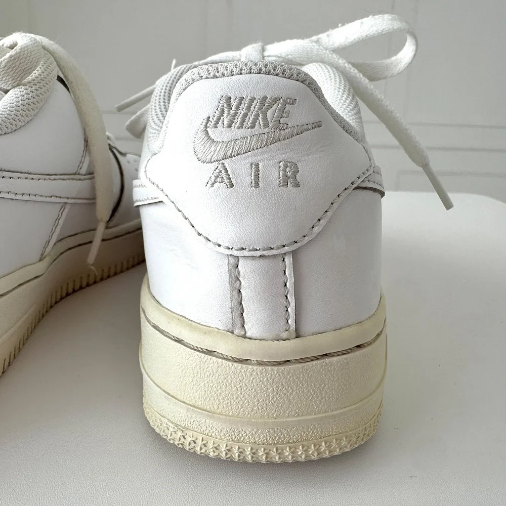 Nike Air Force 1 Low Kids White Leather Sneakers Shoes Size 5.5‎ Youth